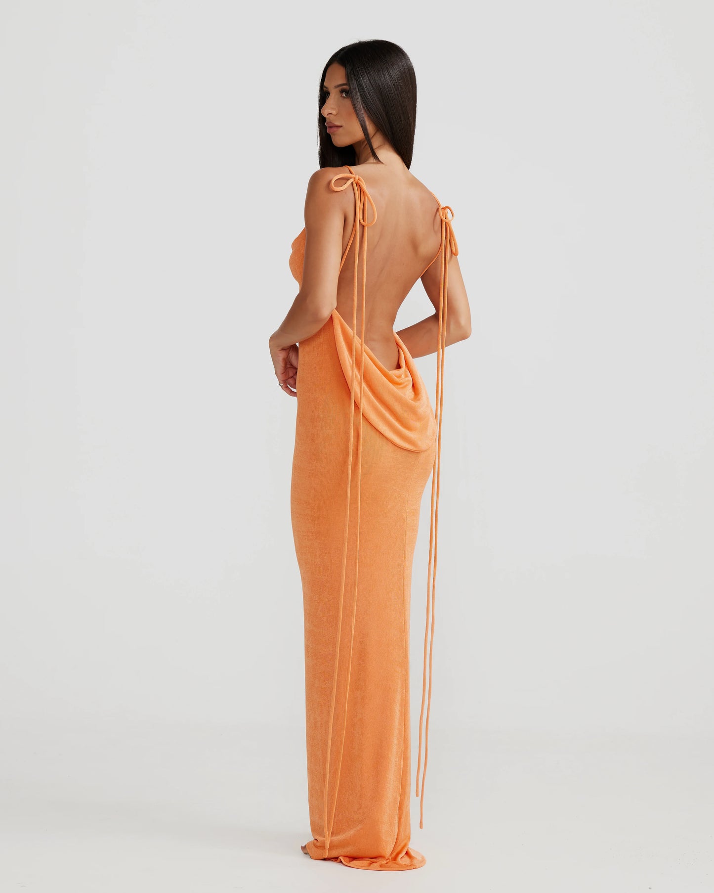Melani the label - orange Cristina gown
